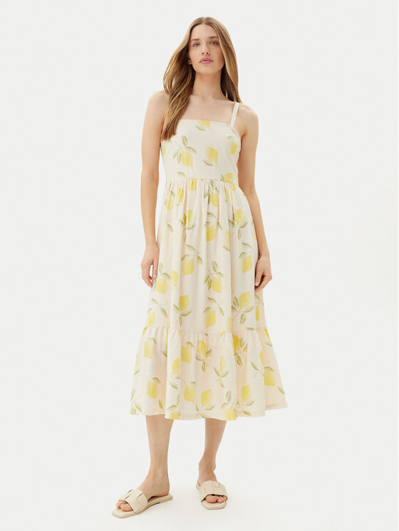 ONLY Sukienka letnia Eve 15350884 Beżowy Regular Fit