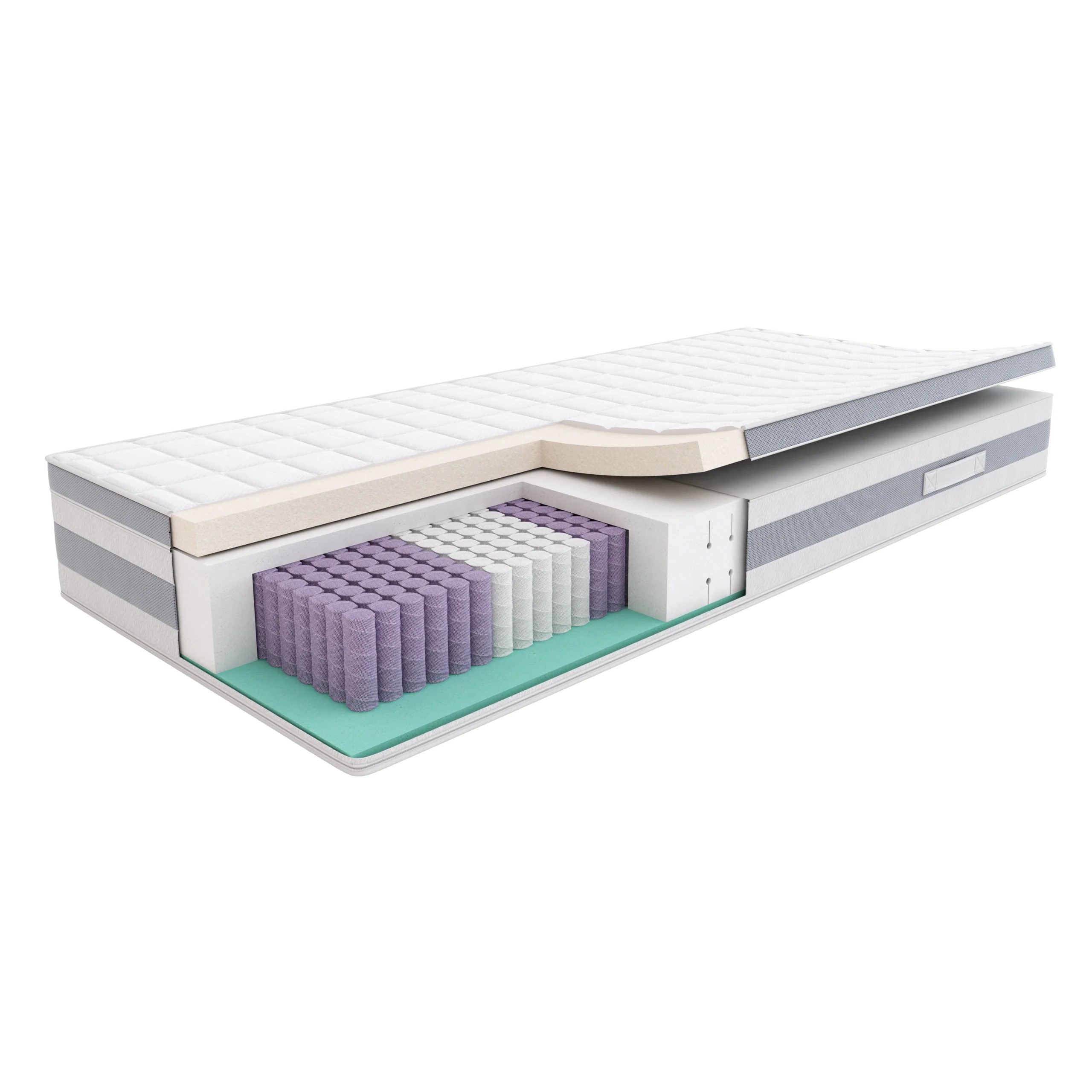 Materac Hybrid Premium Plus SleepMed 90x200 cm sprężyny Multipocket, wyrób medyczny, H3/H4 średnio twardy/twardy