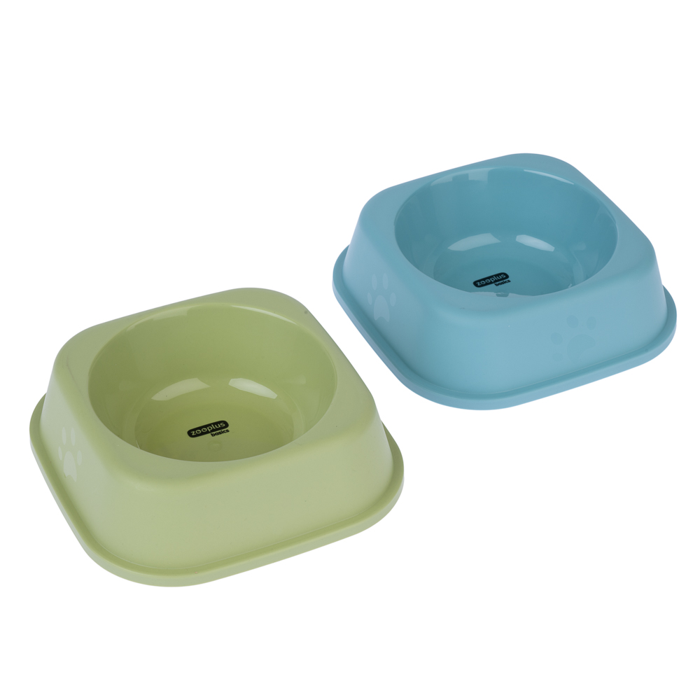 zooplus Basics miski dla kotów, kwadratowe - 2 x 300 ml miniaturka