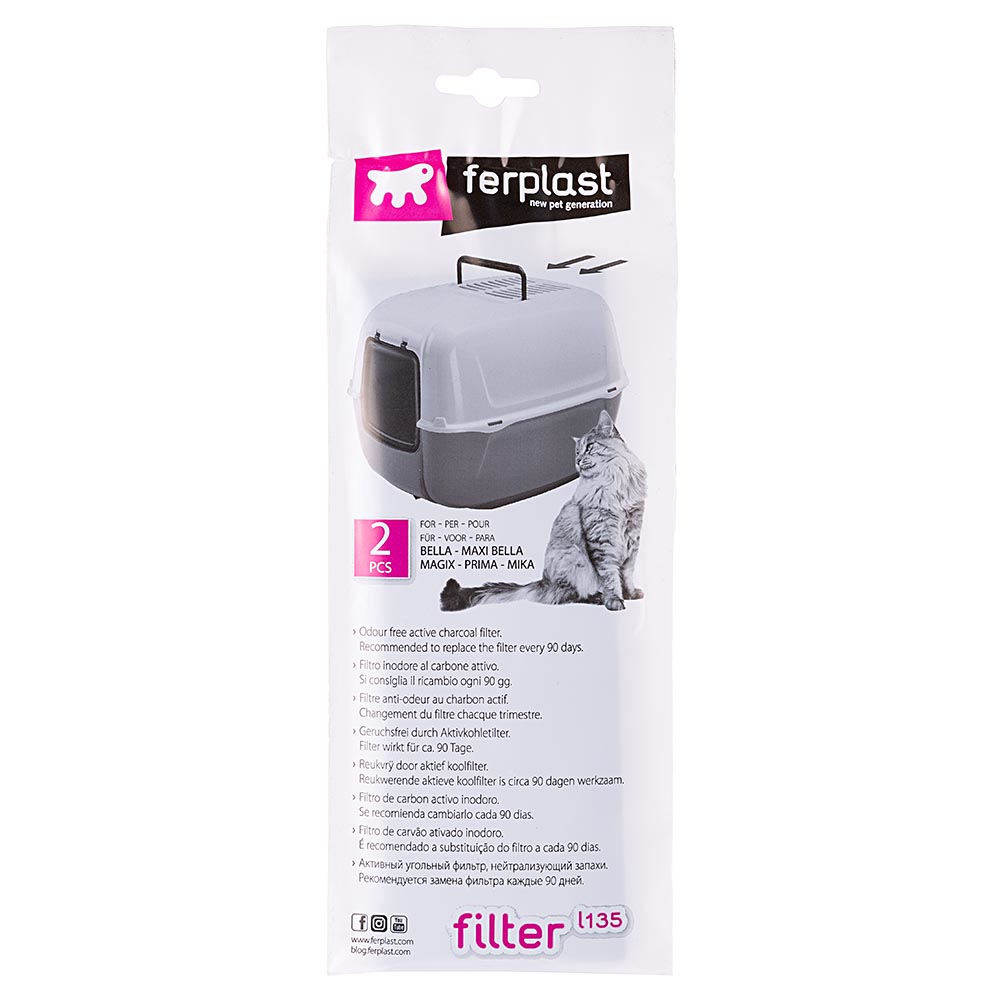 Ferplast kuweta dla kota Prima XXL - Akcesoria: 2x2 filtry wymienne miniaturka