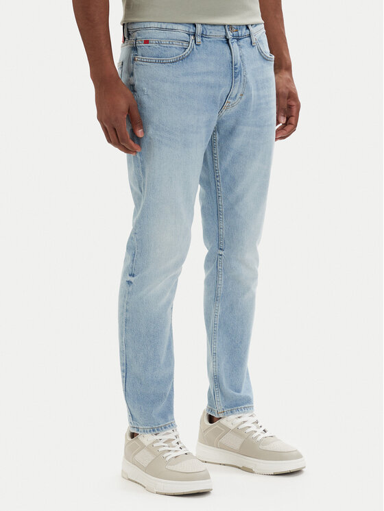 HUGO Jeansy 50556047 Niebieski jasny Extra Slim Fit