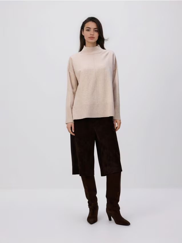Reserved - Sweter z domieszką wełny - beżowy