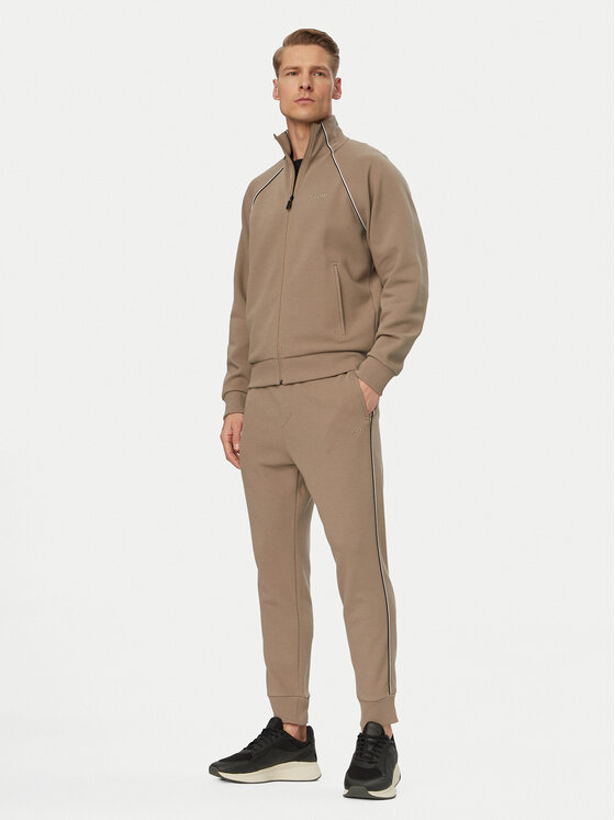 BOSS Dres 50555906 Beżowy ciemny Regular Fit