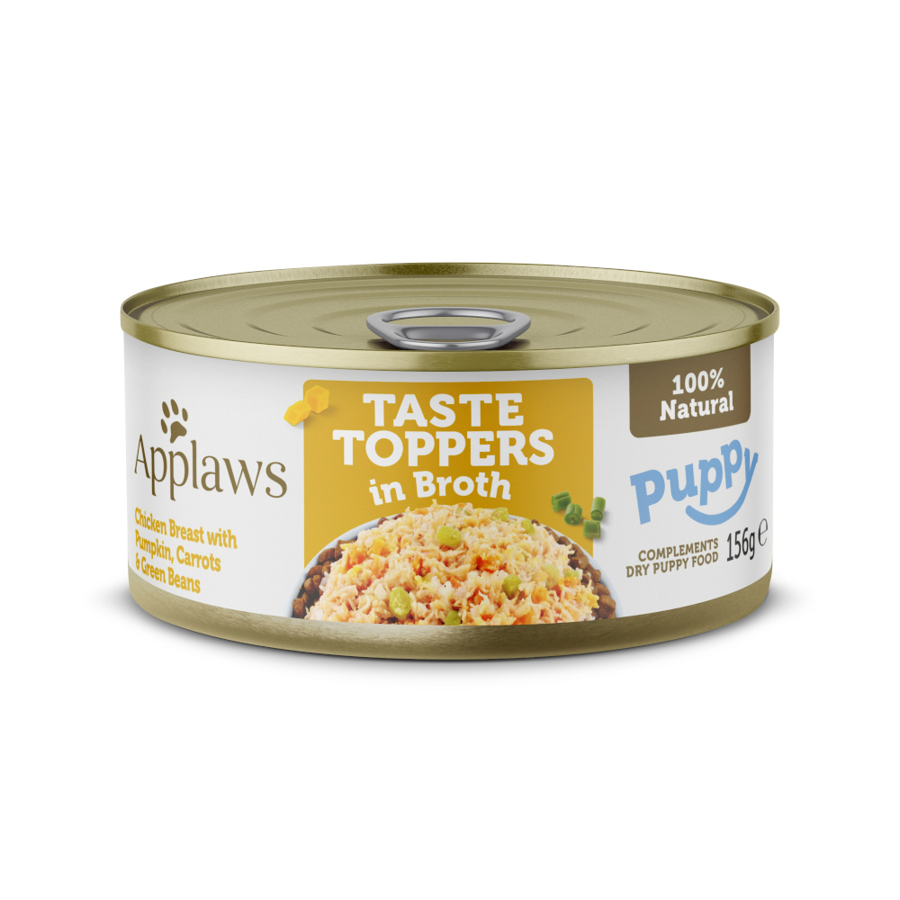 Korzystny pakiet Applaws Puppy Taste Toppers w bulionie, 12 x 156 g - Pierś z kurczaka z warzywami