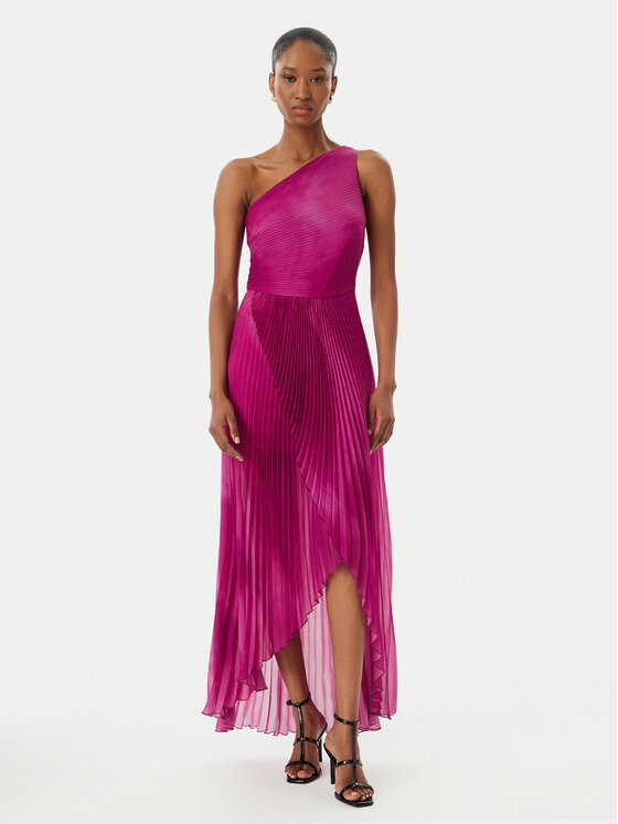 Simona Corsellini Sukienka koktajlowa P26CEAB11301 Różowy Slim Fit