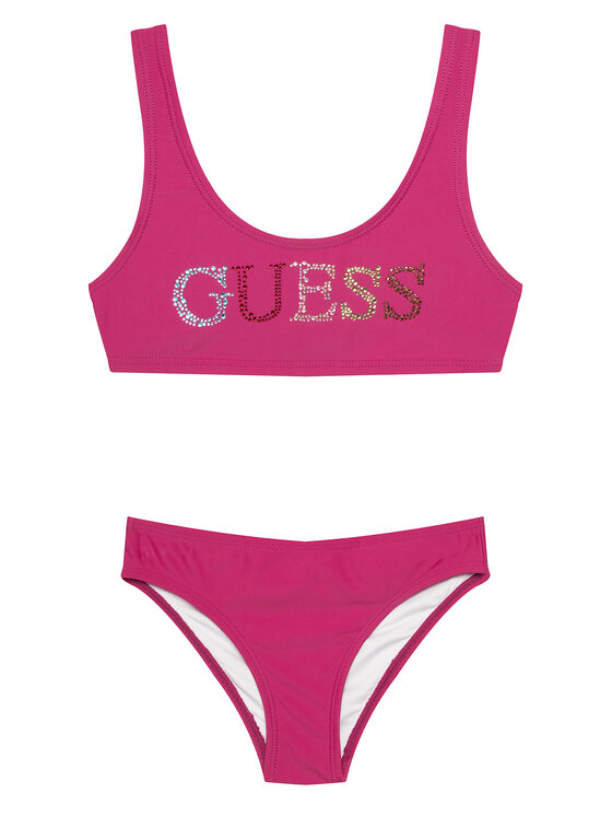 Guess Strój kąpielowy J6GZ28 KCA60 Różowy ciemny