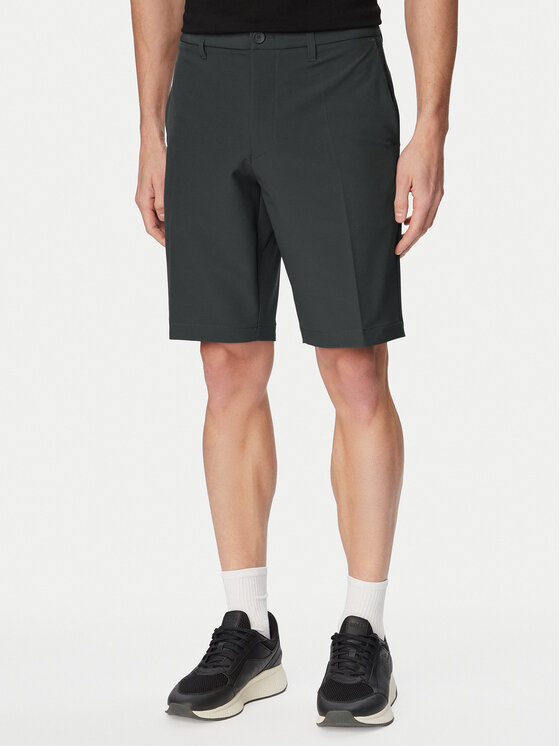 BOSS Szorty materiałowe S Commuter 10.5 Inch 50540337 Zielony ciemny Slim Fit