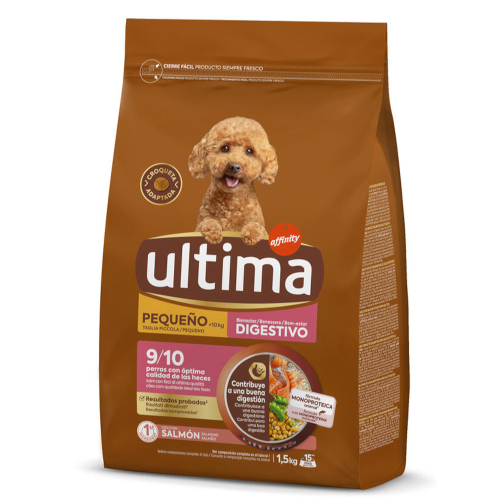 20% taniej! Ultima, 2 x 1,35 kg / 1,5 kg / 2,5 kg / 2,7 kg / 3 kg / 7 kg - Mini Digestive Well-Being, łosoś, 2 x 1,5 kg