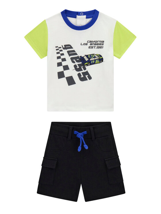 Guess Komplet t-shirt i szorty sportowe I6RG01 K8HM4 Kolorowy Regular Fit