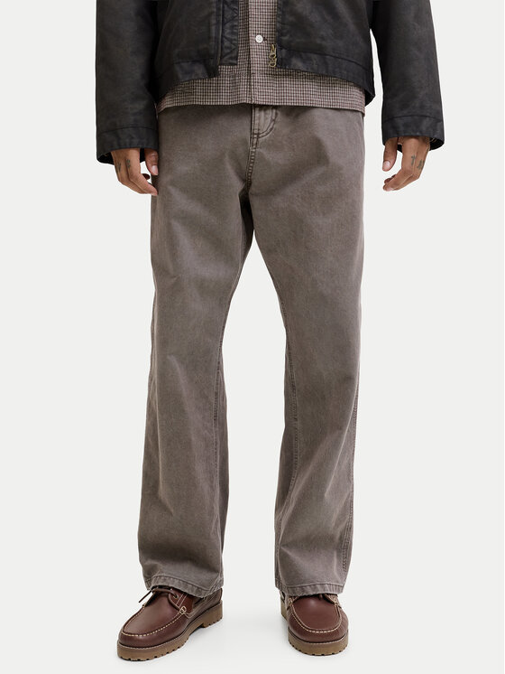 Jack & Jones Spodnie materiałowe Alex 12288528 Beżowy Baggy Fit