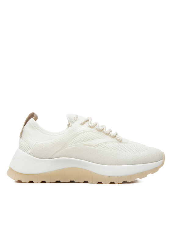 Calvin Klein Sneakersy Runner Lace Up Pearl Mix M HW0HW02079 Biały