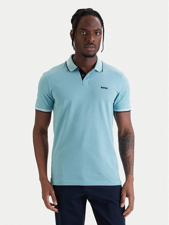 BOSS Polo Paul 50506193 Zielony Slim Fit