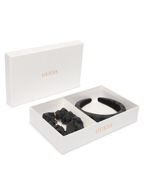 Guess Zestaw opaska i gumka do włosów GFBOXW P5403 Szary
