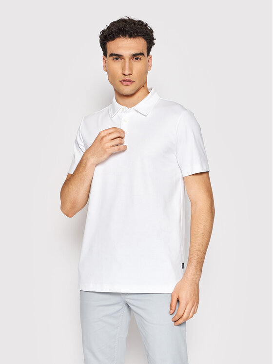 Boss Polo Palosh 50471335 Biały Slim Fit