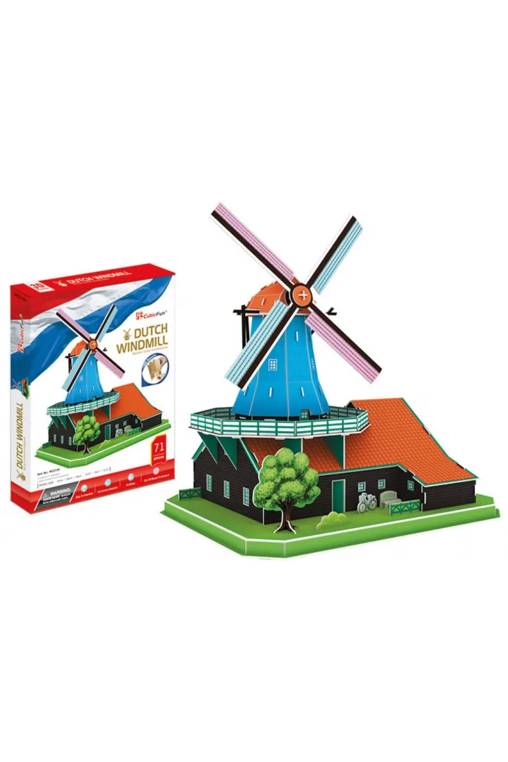 Puzzle 3D 71 el. Wiatrak holenderski