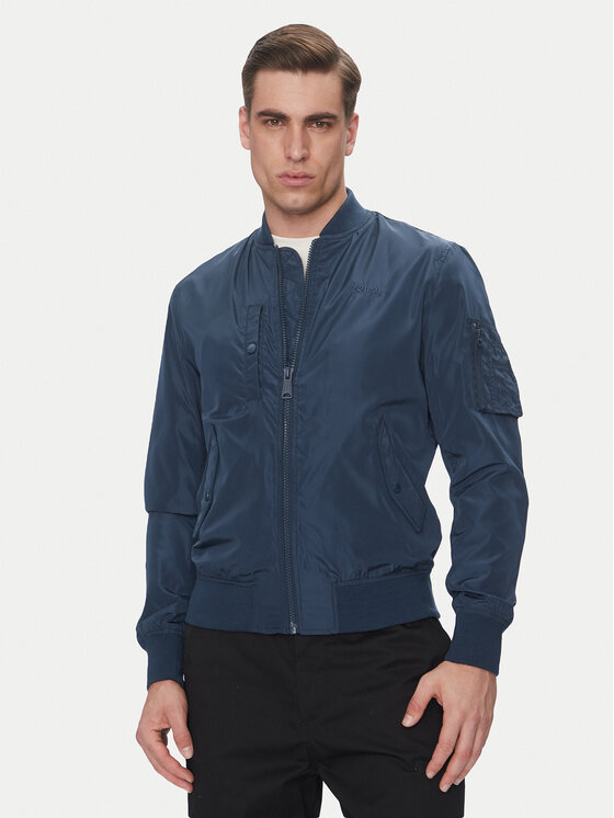 Schott NYC Kurtka bomber Airstar Granatowy Regular Fit