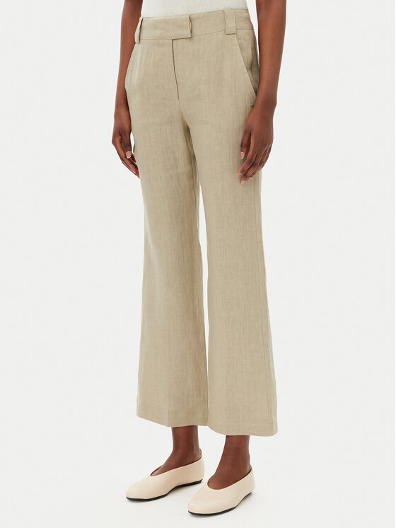 Marella Spodnie materiałowe Falco 2513131052200 Khaki Regular Fit