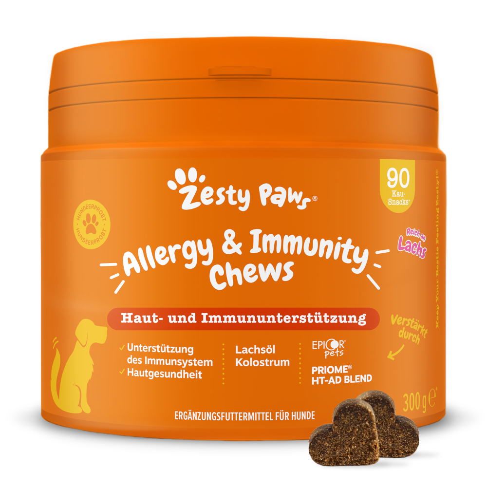 Zesty Paws Allergy & Immunity Chews, z łososiem - 90 tabletek do żucia