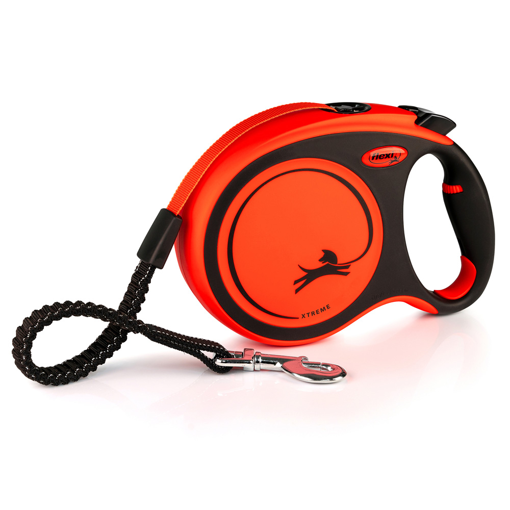 flexi Xtreme pomarańczowa smycz taśmowa, 8 m - Rozmiar L: do 55 kg