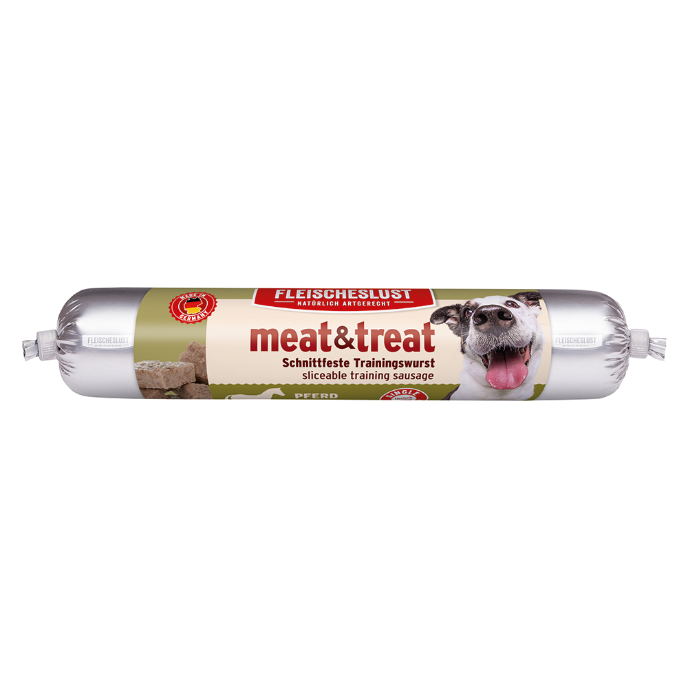 Fleischeslust Meat & Treat, kiełbaska treningowa - Konina, 80 g