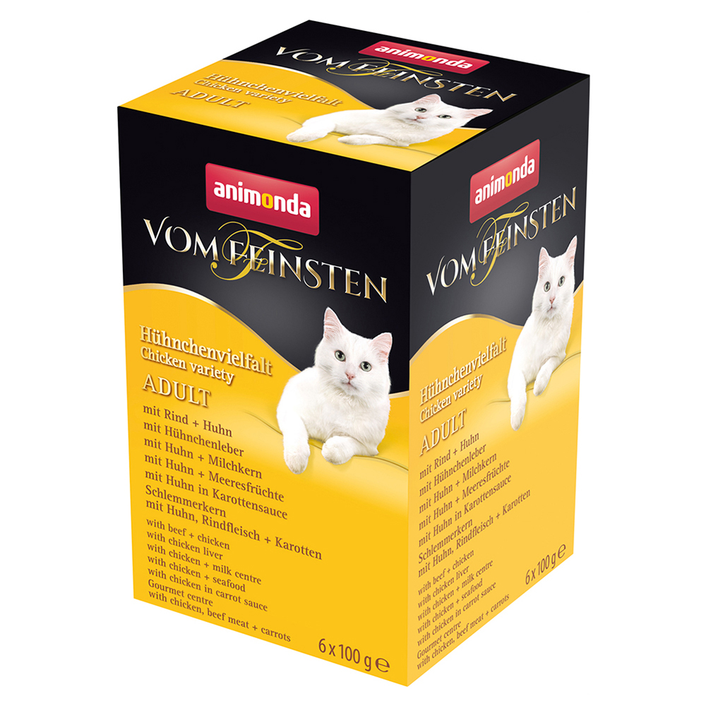Pakiet mieszany animonda vom Feinsten Adult, 6 x 100 g - Różnorodność z kurczakiem (6 smaków)