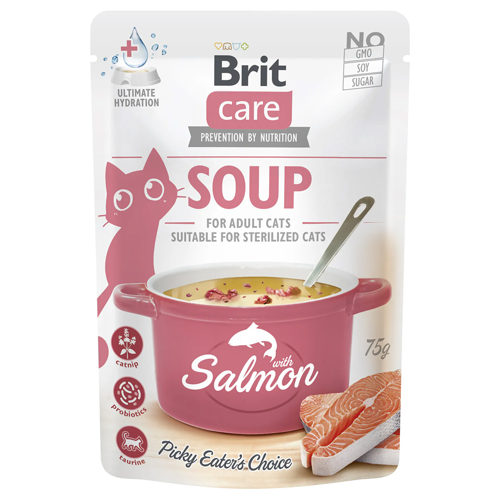 Korzystny pakiet Brit Care zupa dla kotów, 30 x 75 g - Łosoś