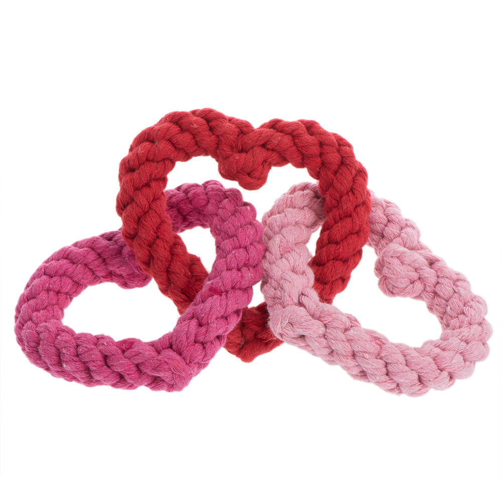 Interlinking Rope Hearts zabawka dla psa - 1 szt.