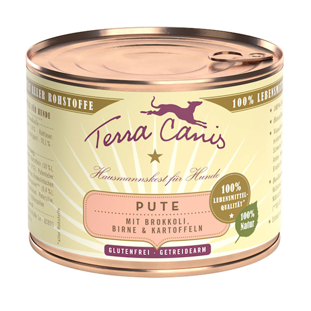 Terra Canis, 6 x 200 g - Indyk z warzywami, gruszką i ziemniakami