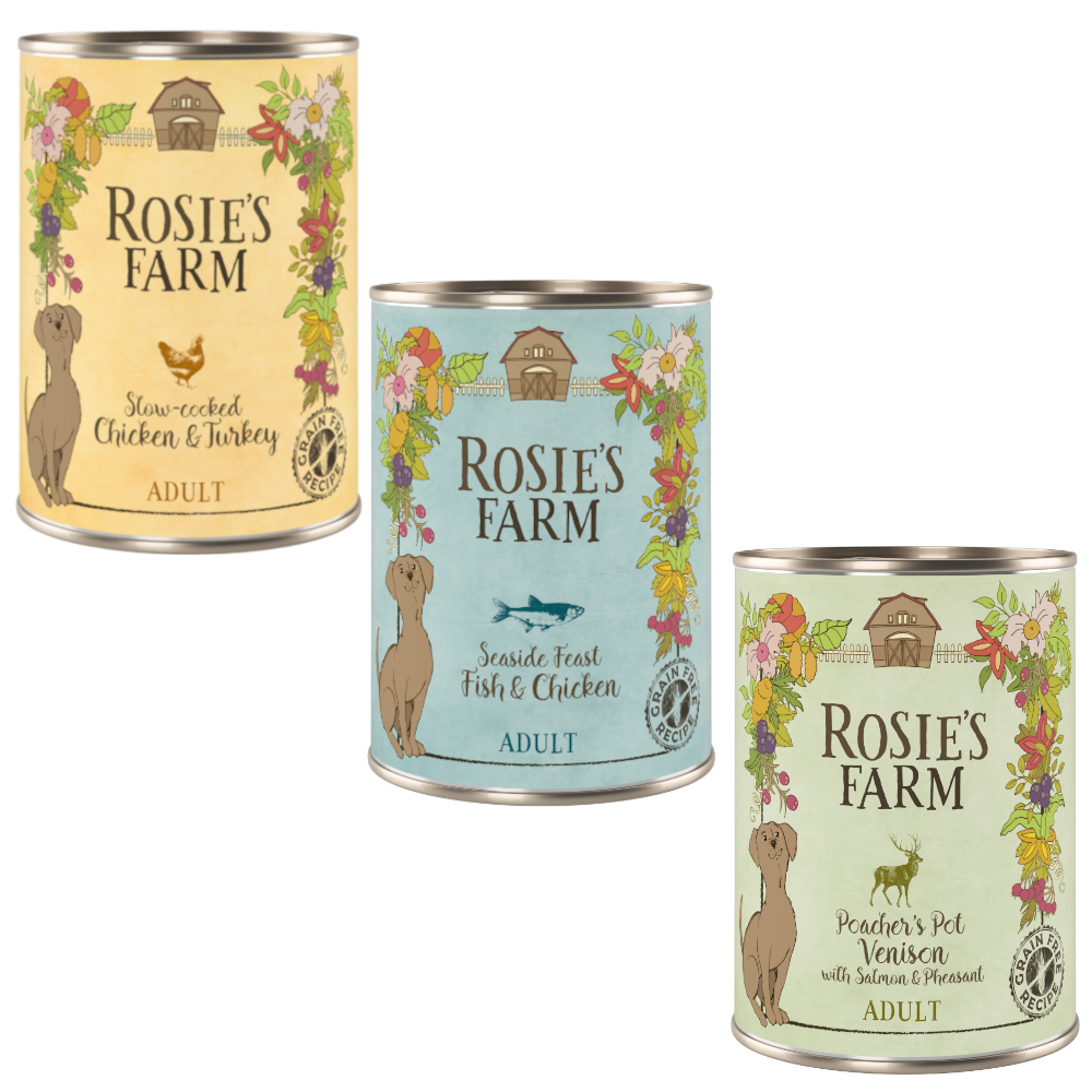 Rosie's Farm Adult, 6 x 400 g  - Pakiet mieszany II