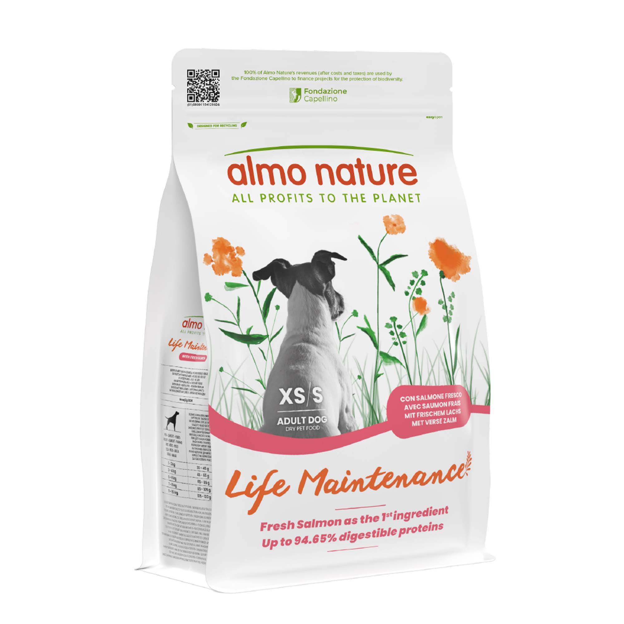 Almo Nature Life Maintenance Adult Small, łosoś z ryżem - 2 x 2 kg