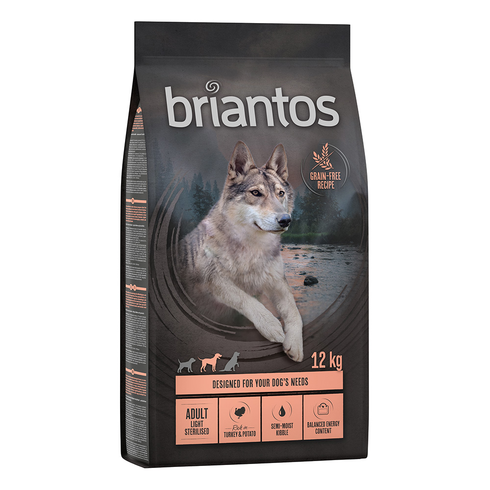 Briantos Adult Light/Sterilised, indyk z ziemniakami, bez zbóż - 12 kg