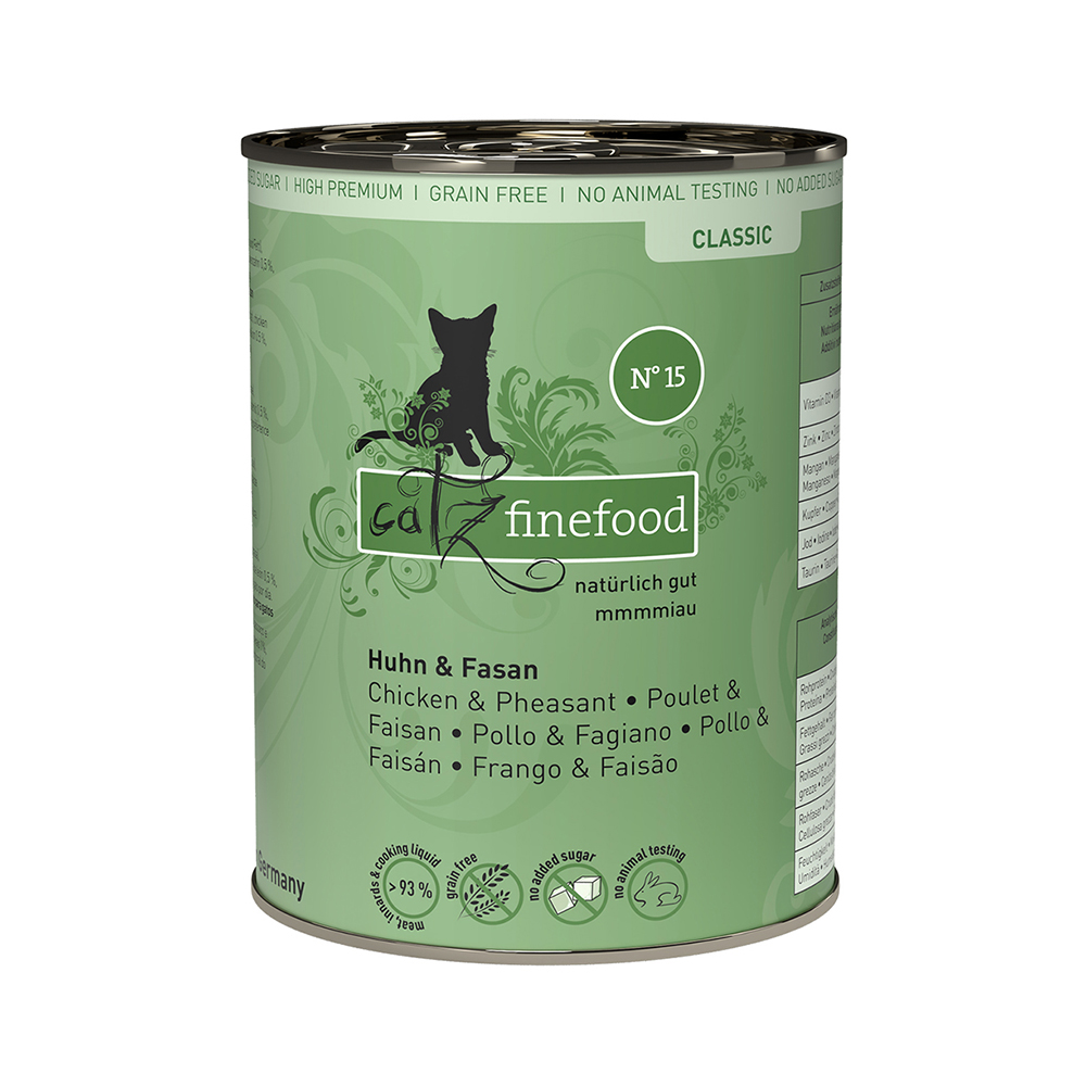catz finefood w puszce, 6 x 400 g - Kurczak z mięsem z bażanta