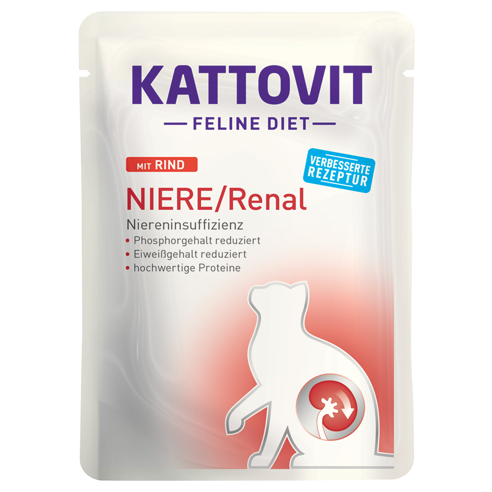 Kattovit Renal w saszetkach - Wołowina, 12 x 85 g