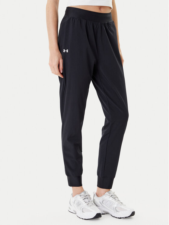 Under Armour Spodnie dresowe Armoursport High Rise Wvn Pnt 1382727-001 Czarny Loose Fit miniaturka