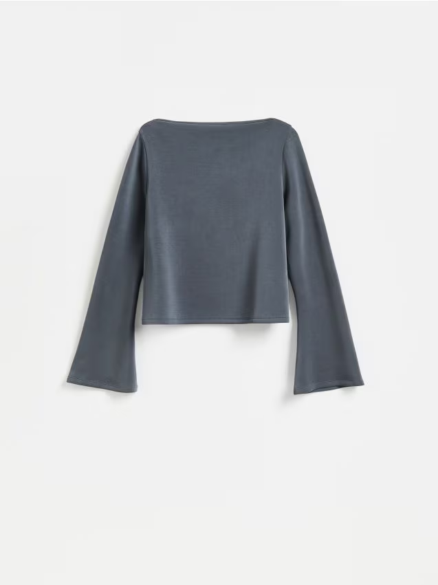 Reserved - Longsleeve z modalem - ciemnoszary