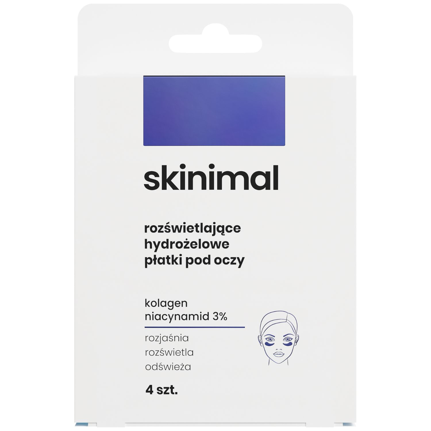 Skinimal rozświetlające hydrożelowe płatki pod oczy 4 szt.