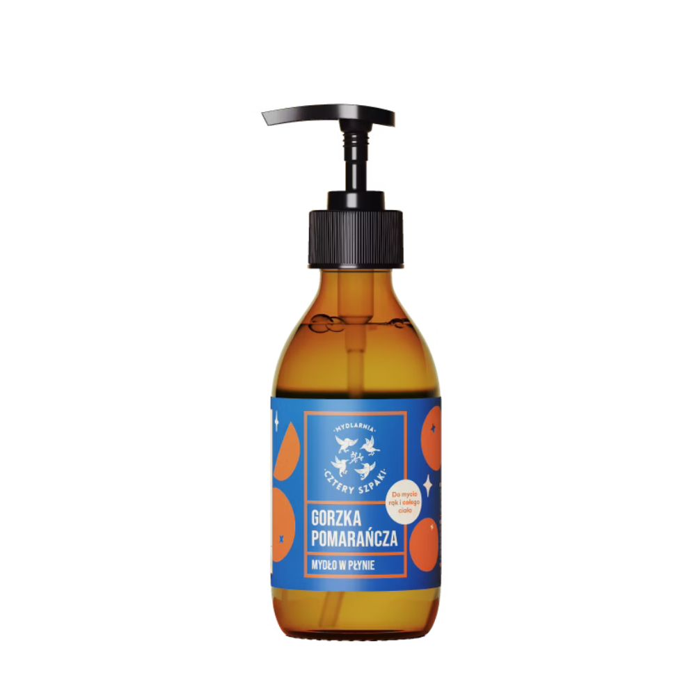 Mydlarnia Cztery Szpaki Gorzka Pomarańcza naturalne mydło w płynie 300 ml