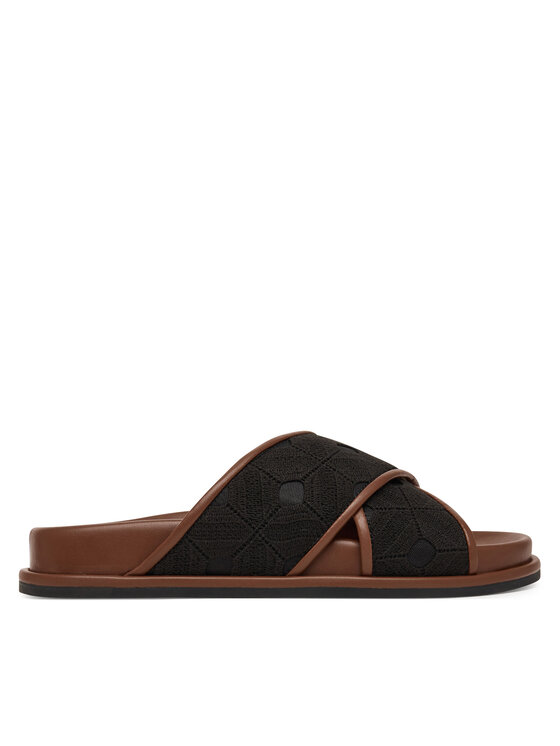 Max Mara Beachwear Klapki Peonie 2616521019650 Czarny