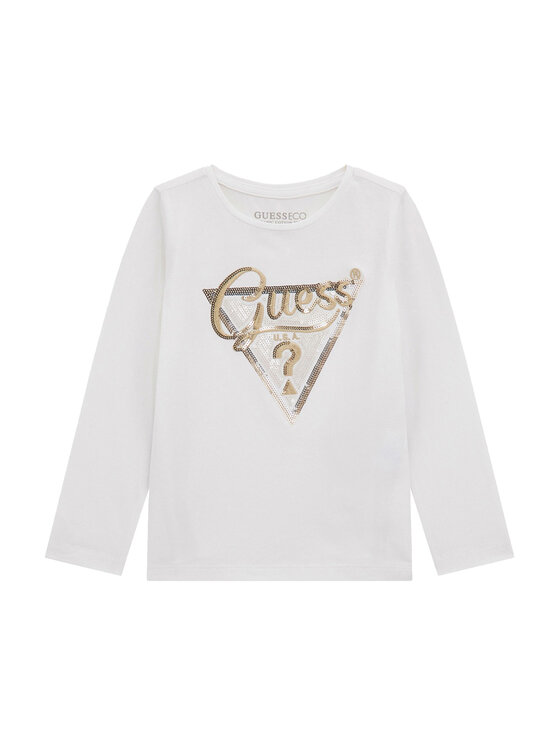 Guess Bluzka K5BI06 J1314 Biały Regular Fit