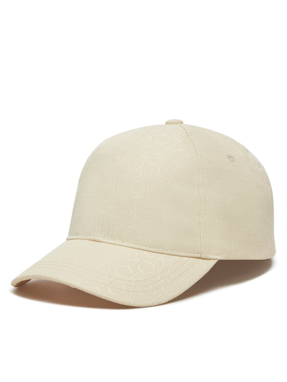 Calvin Klein Czapka z daszkiem Monogram Jacquard Cap K60K612871 Kremowy