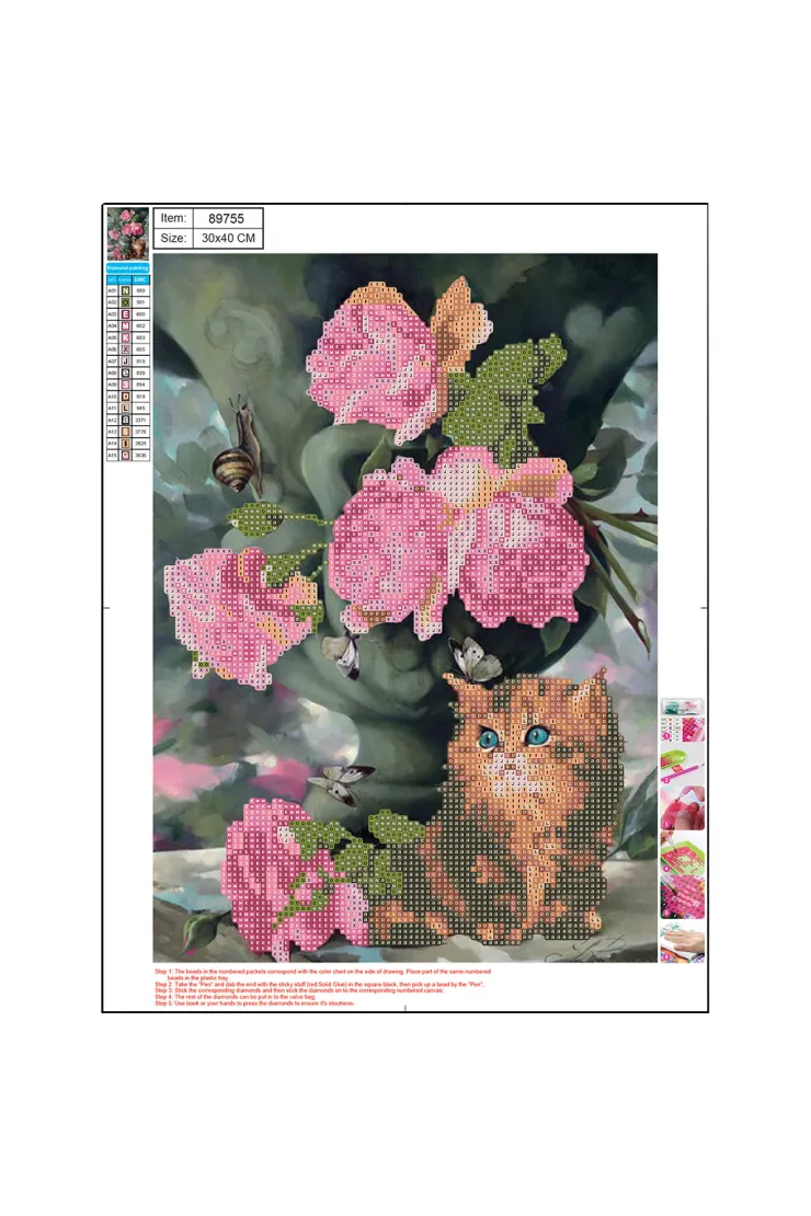 Mozaika diamentowa 5D - Cat 89755