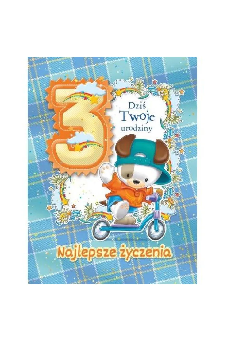 Kartka okolicznościowa Urodziny 3 MF03