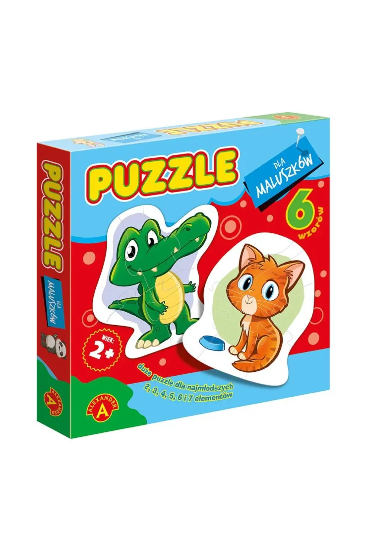 Puzzle dla maluszków 6 el. Krokodyl