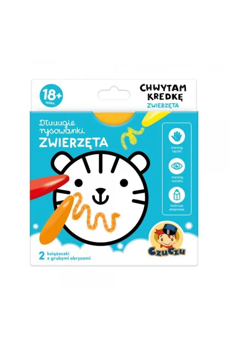 CzuCzu Dłuuugie rysowanki Chwytam kredkę Zwierzęta 18mies.+