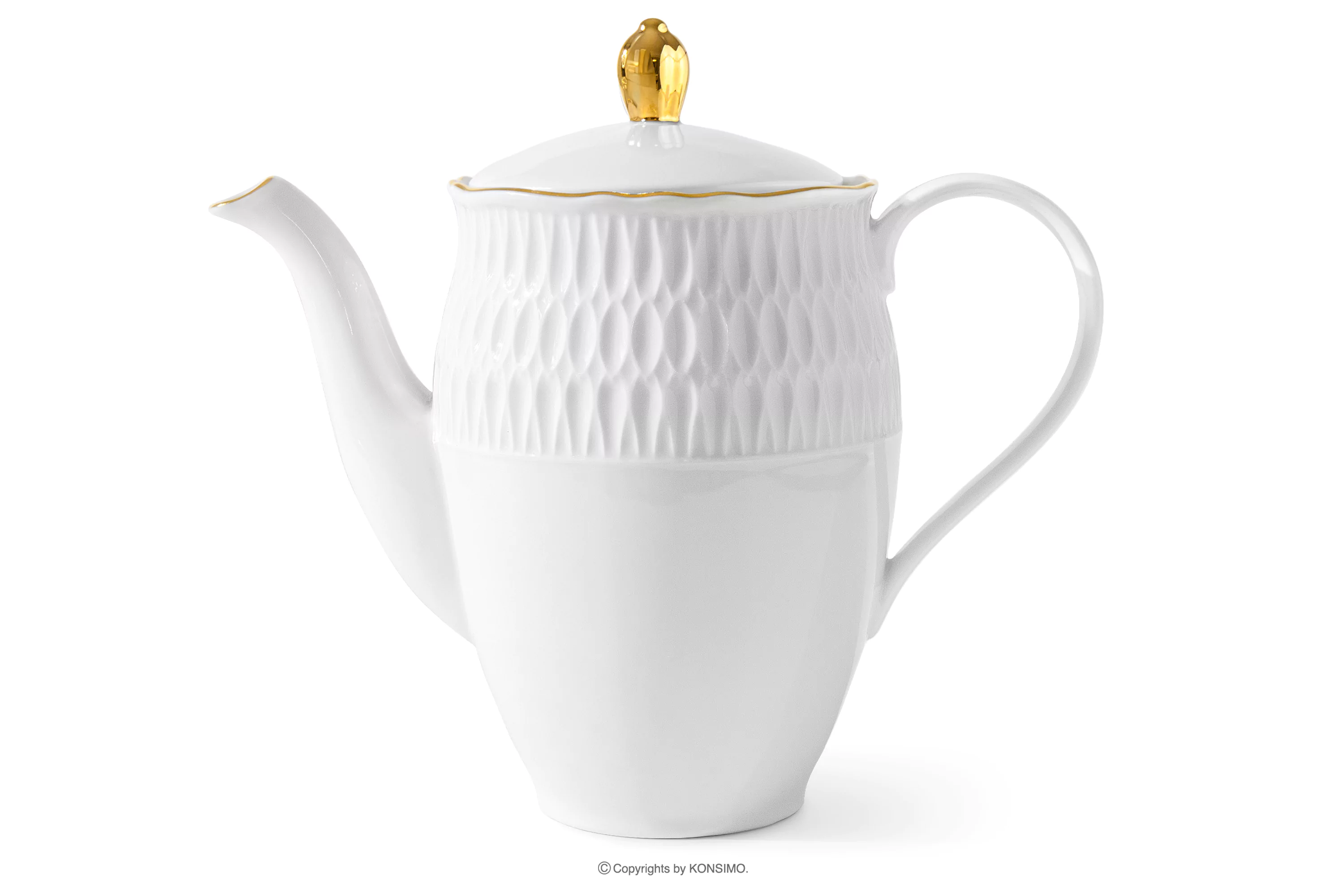 Imbryk z porcelany złota linia SOFIA ZŁOTA LINIA