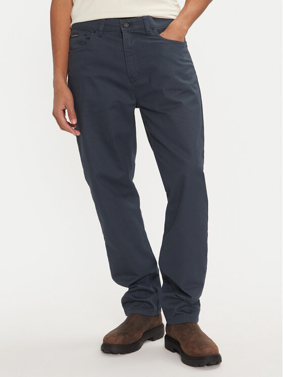 Calvin Klein Jeans Spodnie materiałowe J30J326263 Niebieski Straight Fit