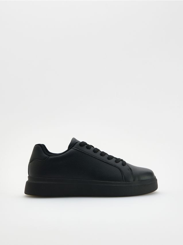 Reserved - Sneakersy z imitacji skóry - czarny
