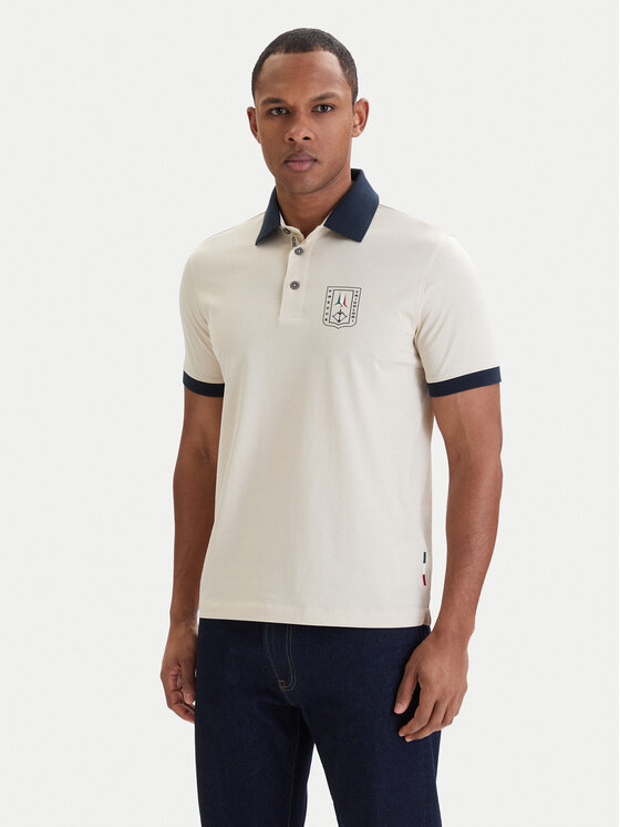 Aeronautica Militare Polo 261PO1917UJ00682 Beżowy Regular Fit