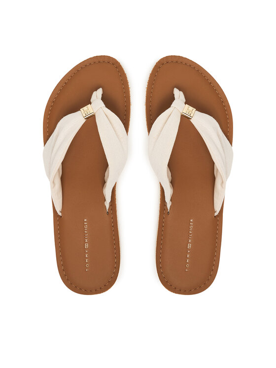 Tommy Hilfiger Japonki Th Ltr Footbed Summer Sandal FW0FW09194 Écru