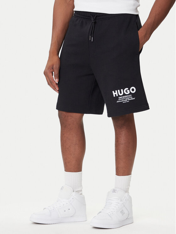 HUGO Szorty sportowe Nomario 50510728 Czarny Loose Fit